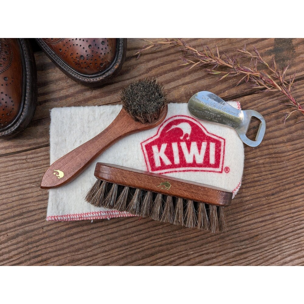 Vintage Shoe Shine Accessory Lot, Shoe Polish Tool Set, Perfect Fathers Day Gift